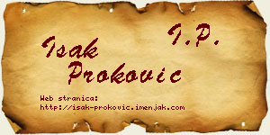 Isak Proković vizit kartica